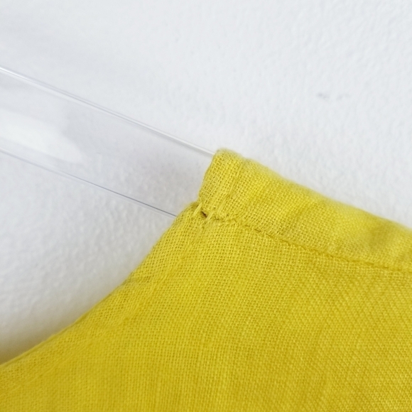 Francesca Bettini Italian Yellow Linen Top NWT size Small - Picture 11 of 11